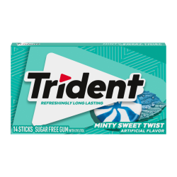 Trident Minty Sweet Twist Sugar Free Gum - 14 Stick Pack