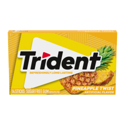 Trident Pineapple Twist Sugar Free Gum - 14 Stick Pack