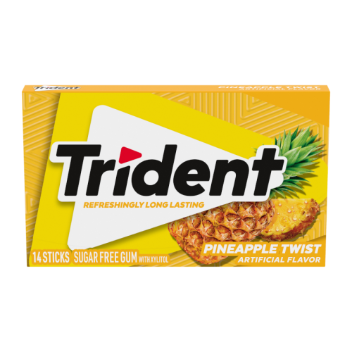 Trident Pineapple Twist Sugar Free Gum - 14 Stick Pack