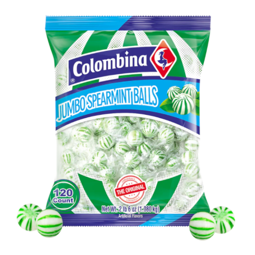 Colombina Jumbo Balls Spearmint - 2.lb 6oz (1.08kg)