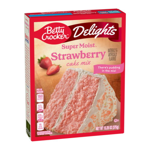 Betty Crocker Delights Super Moist Strawberry Cake Mix - 13.25oz (375g)