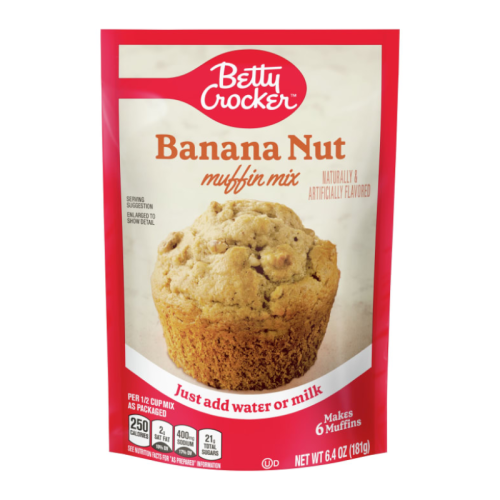 Betty Crocker Banana Nut Pouch Muffin Mix - 6.4oz (181g)