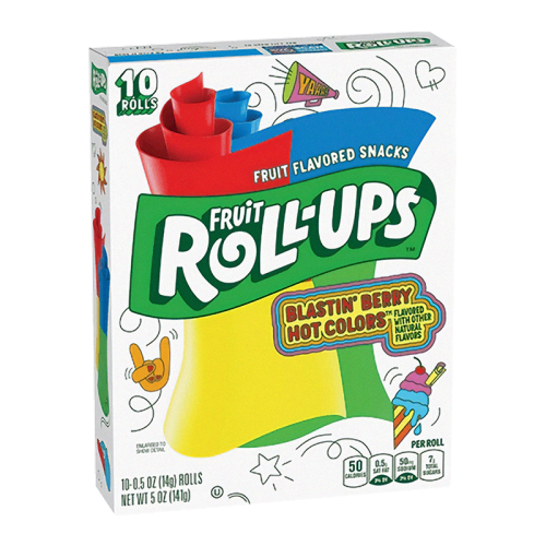 Betty Crocker Fruit Roll-ups Blastin' Berry Hot Colors - 5oz (141g)