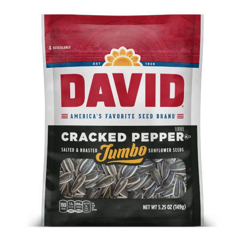 David's Jumbo Sunflower Seeds Cracked Pepper 5.25oz (149g)