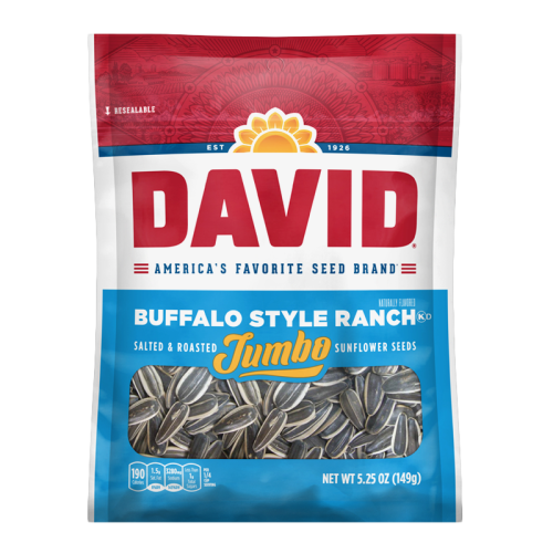David's Jumbo Sunflower Seeds Buffalo Style Ranch 5.25oz (149g)