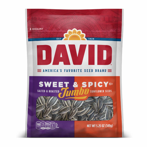 David - Jumbo Sunflower Seeds Sweet & Spicy 5.25oz (149g)