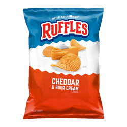 Ruffles Potato Chips Cheddar & Sour Cream - 6.5oz (184.2g)