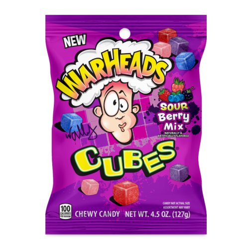 Warheads Berry Mix Cubes - 4.5oz (127g)