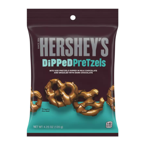 Hershey's Milk Chocolate Dipped Pretzels - 4.25oz (120g)