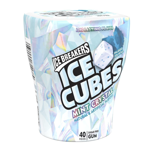 Ice Breakers Ice Cubes Mint Crystal Sugar Free Gum - 3.24oz (92g)