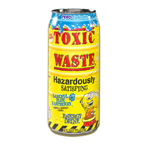 Toxic Waste Baneful Blue Raspberry Energy Drink - 16oz (473ml)