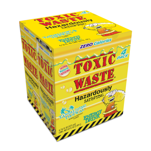 Toxic Waste Tantalizing Tropical Energy Drink - 4 Pack