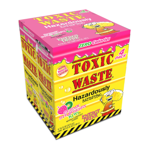 Toxic Waste Seismic Strawberry Kiwi Energy Drink - 4 Pack