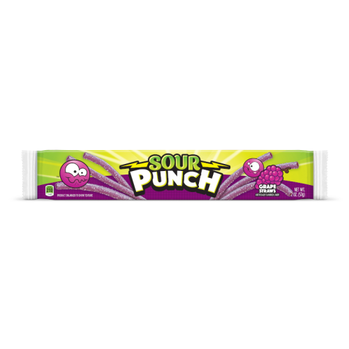 Sour Punch Grape Candy Straws - 2oz (57g)