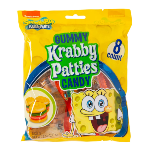 Spongebob Squarepants Gummy Krabby Patties Peg Bag - 2.54oz (72g)