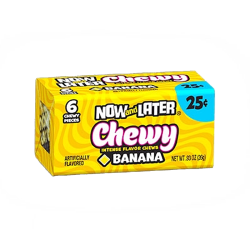 Now & Later (6 Piece) CHEWY Banana Candy - 0.93oz (26g)
