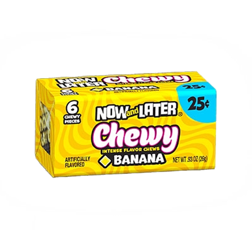 Now & Later (6 Piece) CHEWY Banana Candy - 0.93oz (26g)