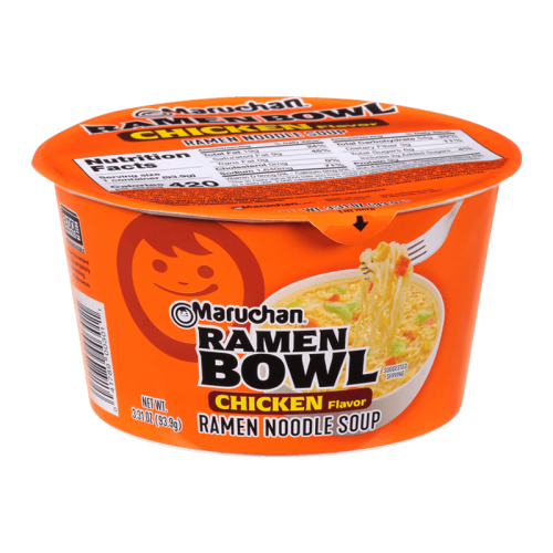 Maruchan - Chicken Flavor - Ramen Noodles & Vegetables Bowl - 3.3oz (94g)