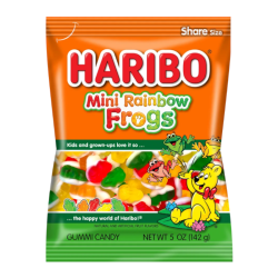 Haribo Mini Rainbow Frogs - 5oz (142g)