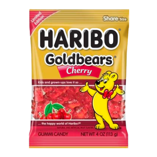 Haribo Gold Bears Cherry - 4oz (113g)