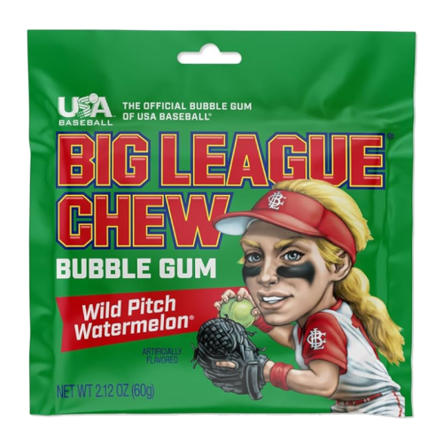 Big League Chew Wild Pitch Watermelon Bubble Gum - 2.12oz (60g)