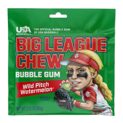Big League Chew Wild Pitch Watermelon Bubble Gum - 2.12oz (60g)