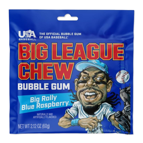 Big League Chew Blue Raspberry Bubble Gum - 2.12oz (60g)