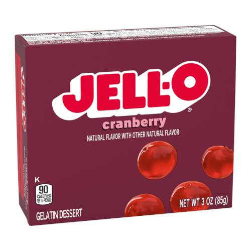 Jell-O - Cranberry Gelatin Dessert - 3oz (85g)