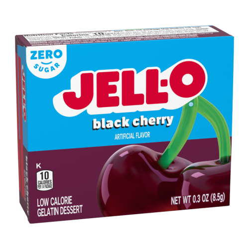 Jell-O - Black Cherry Gelatin - Sugar Free - 0.3oz (8.5g)