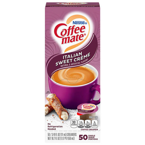 Coffee-Mate - Italian Sweet Cream - Liquid Creamer Singles - 50-Piece x 3/8fl.oz (11ml)