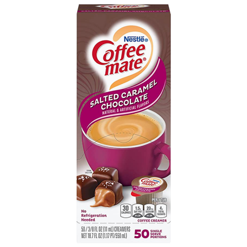Coffee-Mate - Salted Caramel Chocolate - Liquid Creamer Singles - 50-Piece x 3/8fl.oz (11ml)