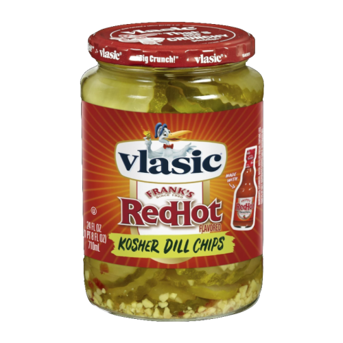 Vlasic Franks Red Hot Kosher Dill Chips - 24fl.oz (710ml)