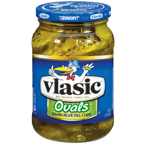 Vlasic Ovals Hamburger Dill Pickle Chips - 16fl.oz (473ml)