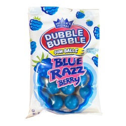 Dubble Bubble Blue Razz Berry Gum Balls - 4oz (113g)
