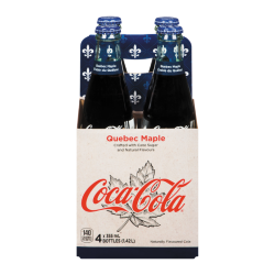 Coca Cola Quebec Maple - 12fl.oz (355ml) Glass Bottle - 4 Pack [Canadian]
