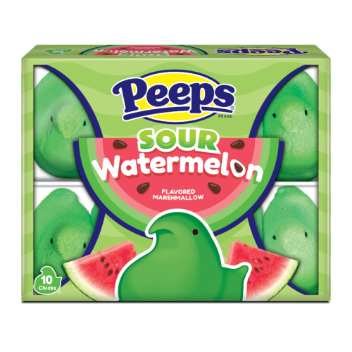 Peeps Sour Watermelon Marshmallow Chicks 10-Pack - 3oz (85g)
