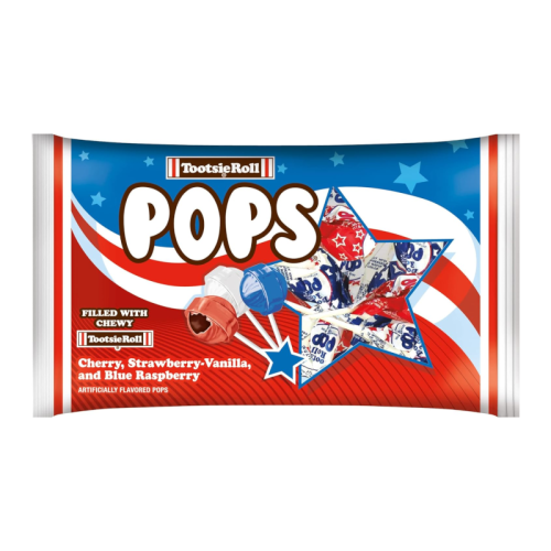 Tootsie Roll Pops Patriotic Stars & Stripes - 9oz (255g)