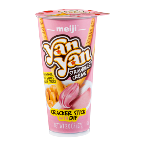 Meiji Yan Yan Strawberry Creme Biscuit Snack - 2oz (57g)