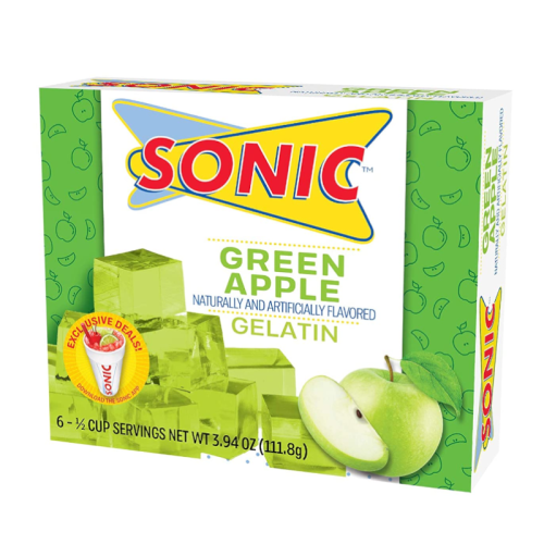 Sonic Gelatin Green Apple - 3.94oz (111.8g)