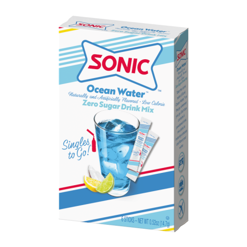 Sonic Zero Sugar Singles to Go Ocean Water - 0.75oz (21.2g)