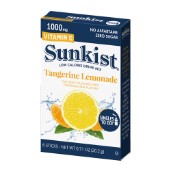 Sunkist Zero Sugar Singles To Go Tangerine Lemonade - 0.71oz (20.2g)