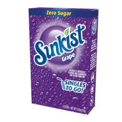 Sunkist Grape Zero Sugar Singles to Go - 0.58oz (16.5g)