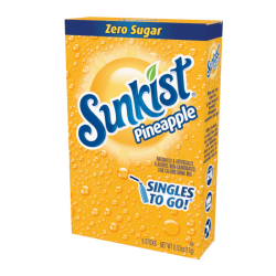 Sunkist Pineapple Zero Sugar Singles to Go - 0.58oz (16.5g)