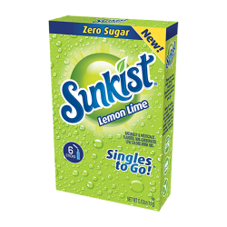 Sunkist Lemon Lime Zero Sugar Singles to Go - 0.53oz (15g)