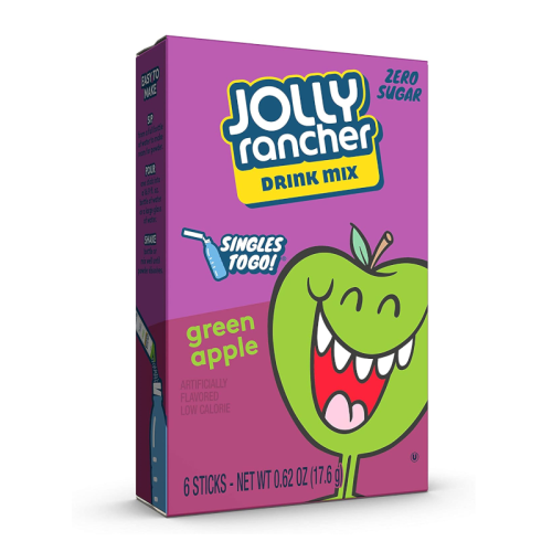 Jolly Rancher Singles To Go Drink Mix - Green Apple - 0.62oz (17.6g)