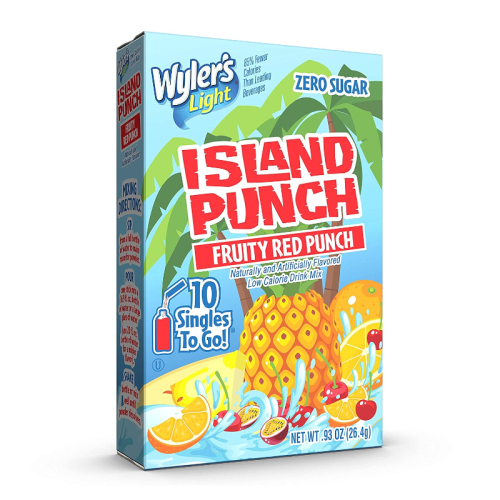 Wyler's Light Singles To Go Island Punch Fruity Red Punch 10-Pack - 0.91oz (25.8g)