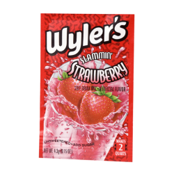 Wyler's 2QT Slammin' Strawberry Unsweetened Soft Drink Mix Sachet - 0.15oz (4.3g)