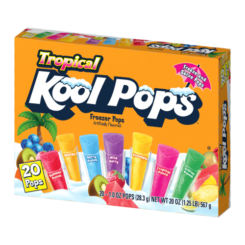 Kool Pops Tropical Freezer Bars 1oz (28.3g) 20-Pack