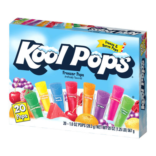 Kool Pops Assorted Freezer Bars 1oz (28g) 20-Pack