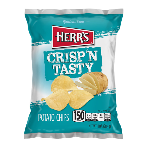 Herr's Crisp 'N Tasty Regular Potato Chips - 1oz (28.4g)